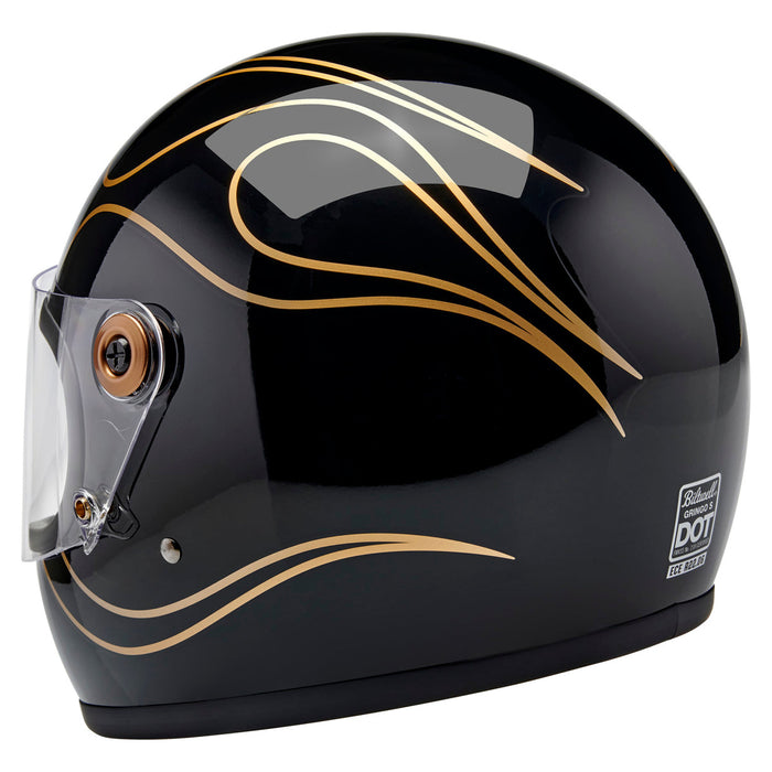 Biltwell Gringo S ECE Helmet - 22.06 - Gloss Black Flames