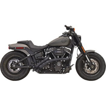 Bassani Radial Sweeper Exhaust - Black Slotted - Suits Softail 2018+