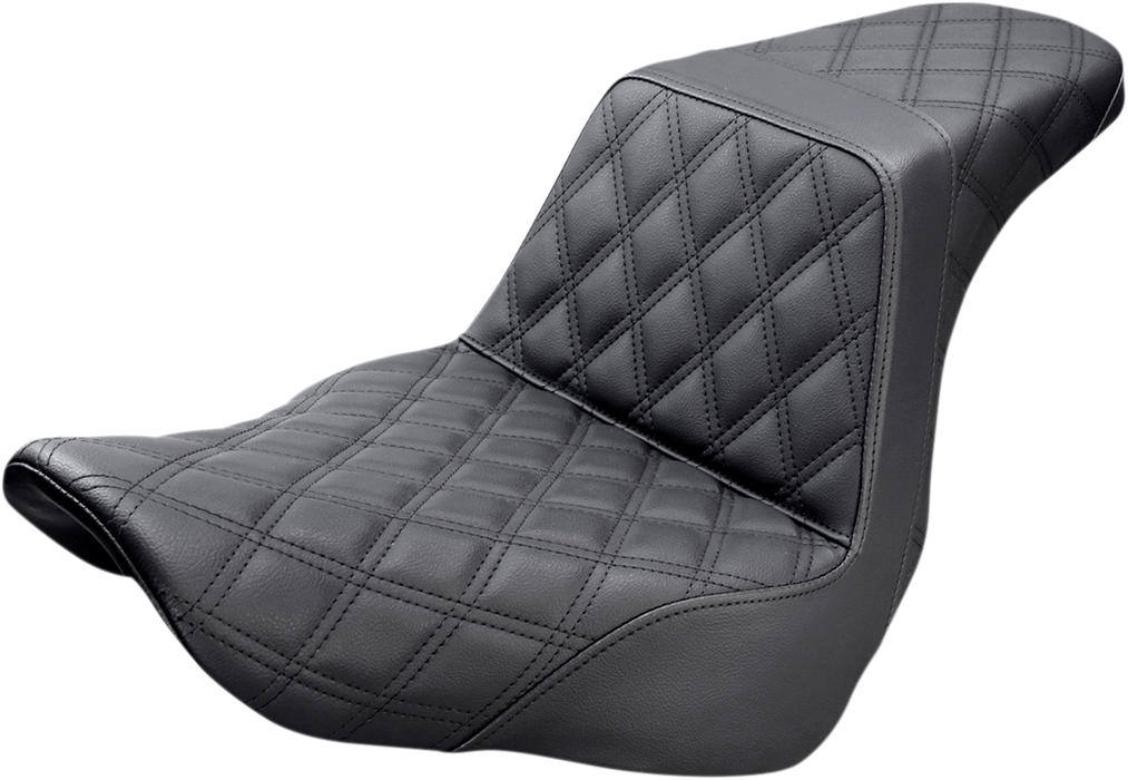 SADDLEMEN Step Up Seat - Lattice Stitched - 18+ Low Rider / Sport Glide