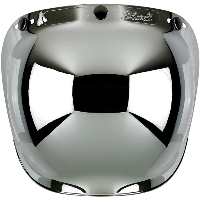 BILTWELL Bubble Shield - Chrome Mirror