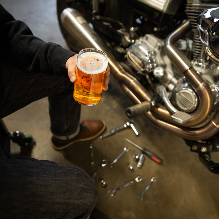 Biltwell Warrior Built Pint Glass
