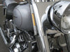 Front Indicator Turn Signal Strips with Clear Lens & Amber LED's - Chrome. Fits FLST 1990-2017.