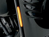 Front Indicator Turn Signal Strips with Smoked Lens & Amber LED's - Black. Fits FLST 1990-2017.