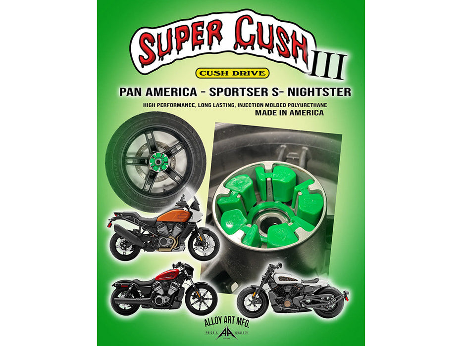 Super Cush Drive. Fits Pan America 2021up, Sportster S 2021up and Nightster 975 2022up.
