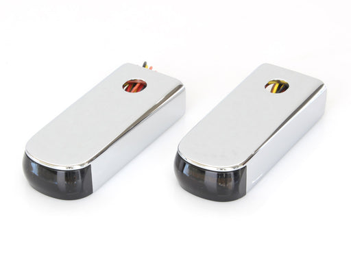 Strut Light Kit with Red Run/Brake & Amber Turn Signal - Chrome. Fits Softail 1984-2017.