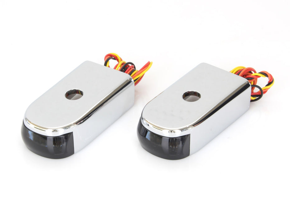 Strut Light Kit with Red Run/Brake & Amber Turn Signal - Chrome. Fits Sport Glide & Low Rider 2018up.