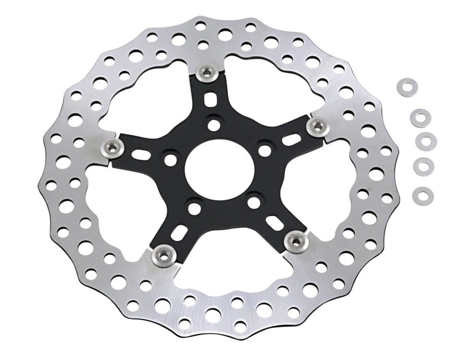 11.8in. Front Jagged Disc Rotor. Fits Dyna 2006-2017, Softail 2015up, Sportster 2014-2021 & Some Touring 2008up.