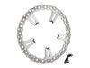 15in. Left Hand Front Jagged Big Brake Disc Rotor. Fits Dyna 2006-2017 with OEM Cast Wheel.