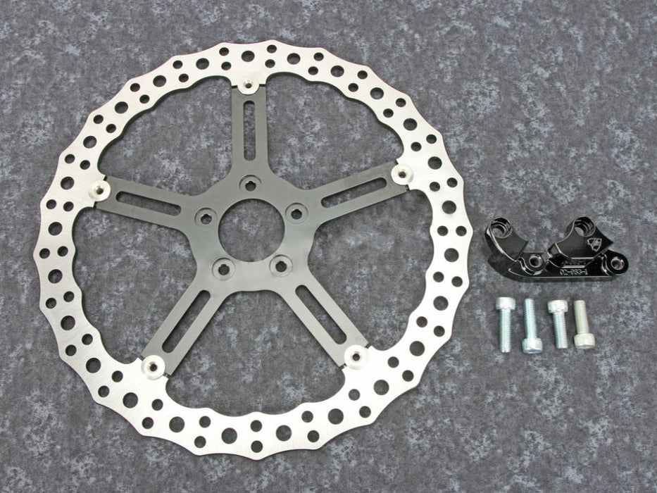 15in. Left Hand Front Jagged Big Brake Disc Rotor. Fits Softail Street Bob, Breakout & Low Rider 2018up & Standard 2020up.