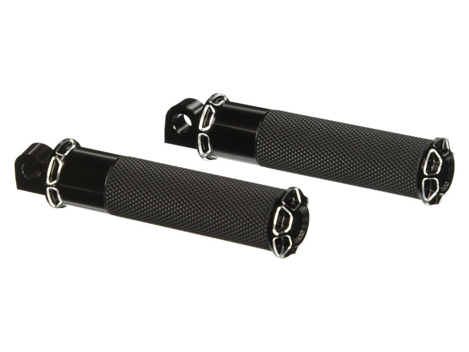 Beveled Fusion Footpegs - Black.