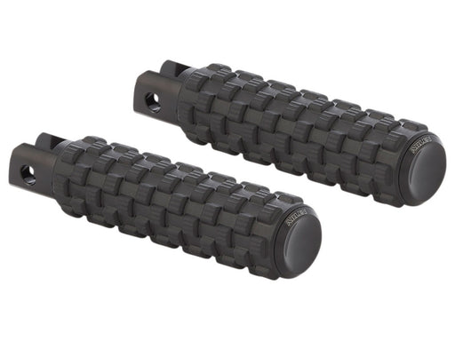 Air Trax Footpegs - Black. Fits Softail 2018up Front Rider