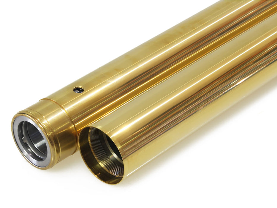 Fork Tubes - Gold. Stock Length. Fits Softail 2018up.