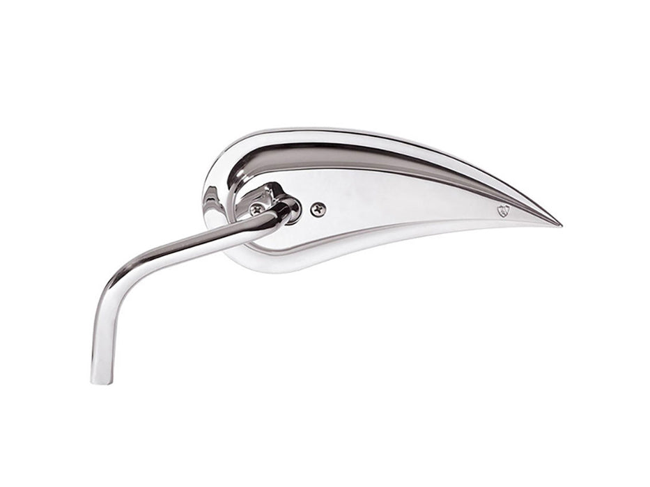 Rad III Teardrop Mirror with Steel Stem - Chrome. Fits Left.