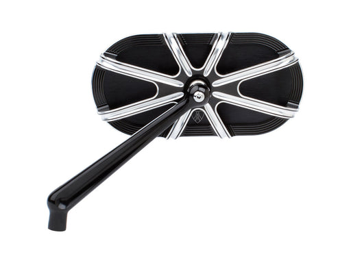 10-Gauge Caged Series Mirror - Black. Fits Left.