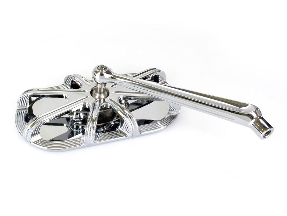 10-Gauge Caged Series Mirror - Chrome. Fits Right.