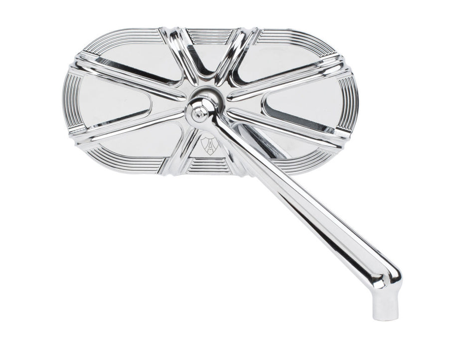 10-Gauge Caged Series Mirror - Chrome. Fits Right.