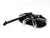 Deep Cut Caged Series Mirror - Black. Fits Left.