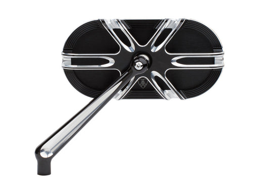 Deep Cut Caged Series Mirror - Black. Fits Left.