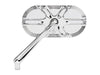 Deep Cut Caged Series Mirror - Chrome. Fits Left.