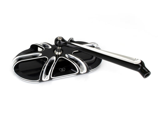 Deep Cut Caged Series Mirror - Black. Fits Right.