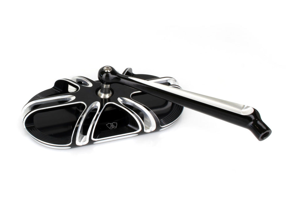 Deep Cut Caged Series Mirror - Black. Fits Right.