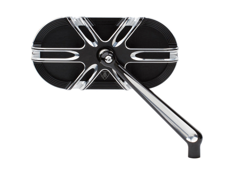 Deep Cut Caged Series Mirror - Black. Fits Right.