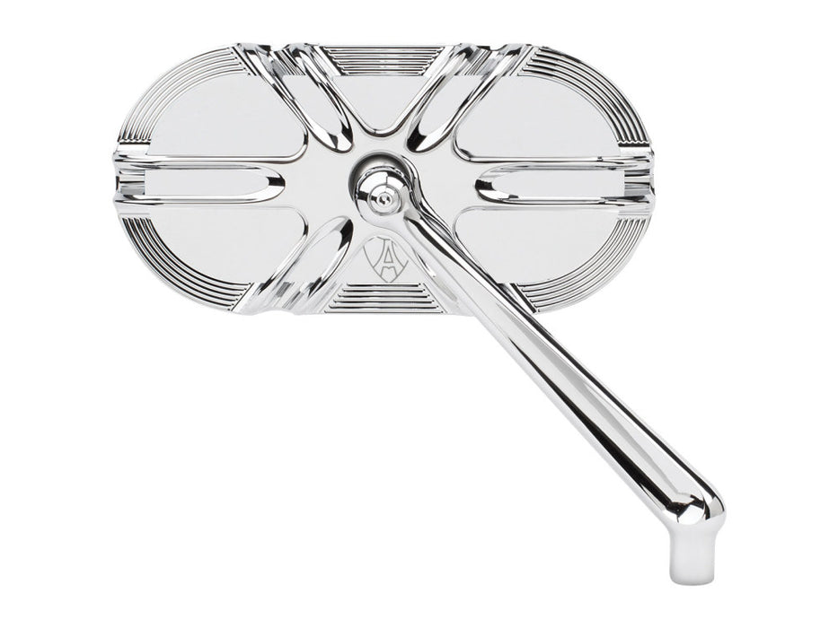 Deep Cut Caged Series Mirror - Chrome. Fits Right.