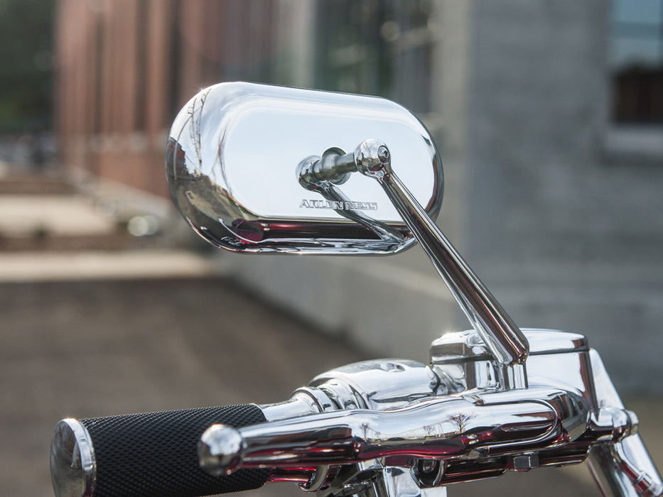 Forged Oval Mirror - Chrome. Fits Left.