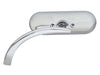 Mini Oval Mirror - Chrome. Fits Left.