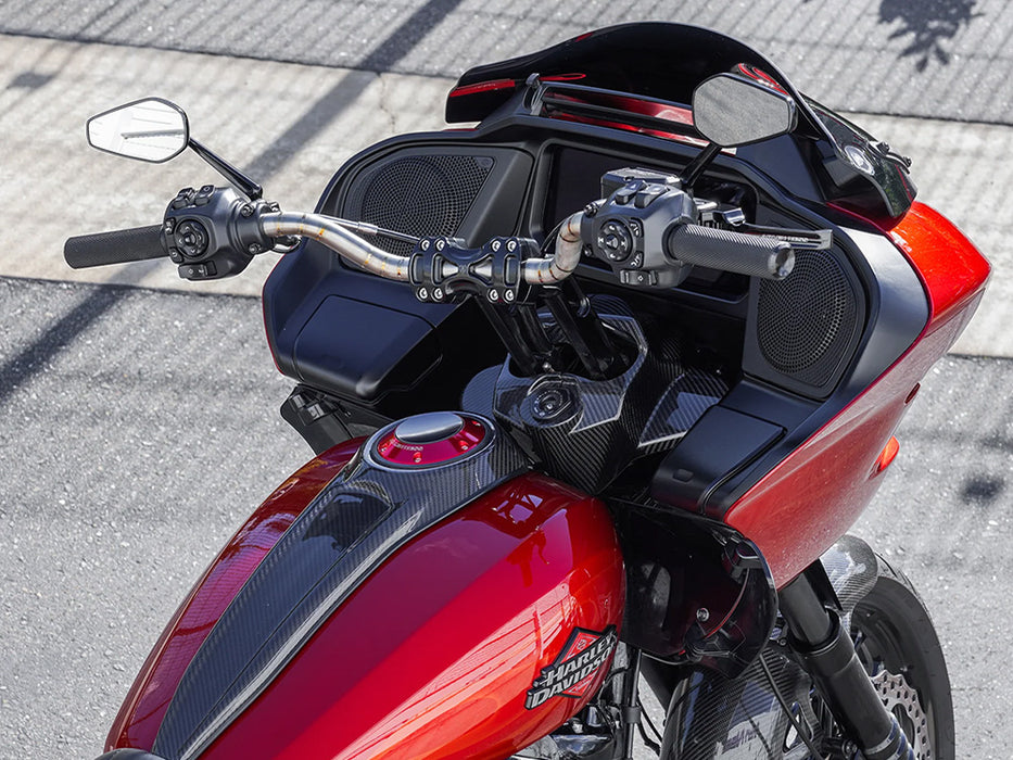 Carbon Fork Cover - Gloss Finish. Fits Road Glide 2024up