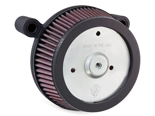 Stage 1 Big Sucker Air Cleaner Kit - Black. Fits Sportster 1988-2021 with EFI or CV Carburettor. Requires Round Air Cleaner Cover.