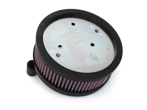 Stage 1 Big Sucker Air Cleaner Kit - Black. Fits Sportster 1988-2021 with EFI or CV Carburettor. Re-Uses Stock Oval 2 Bolt Cover.