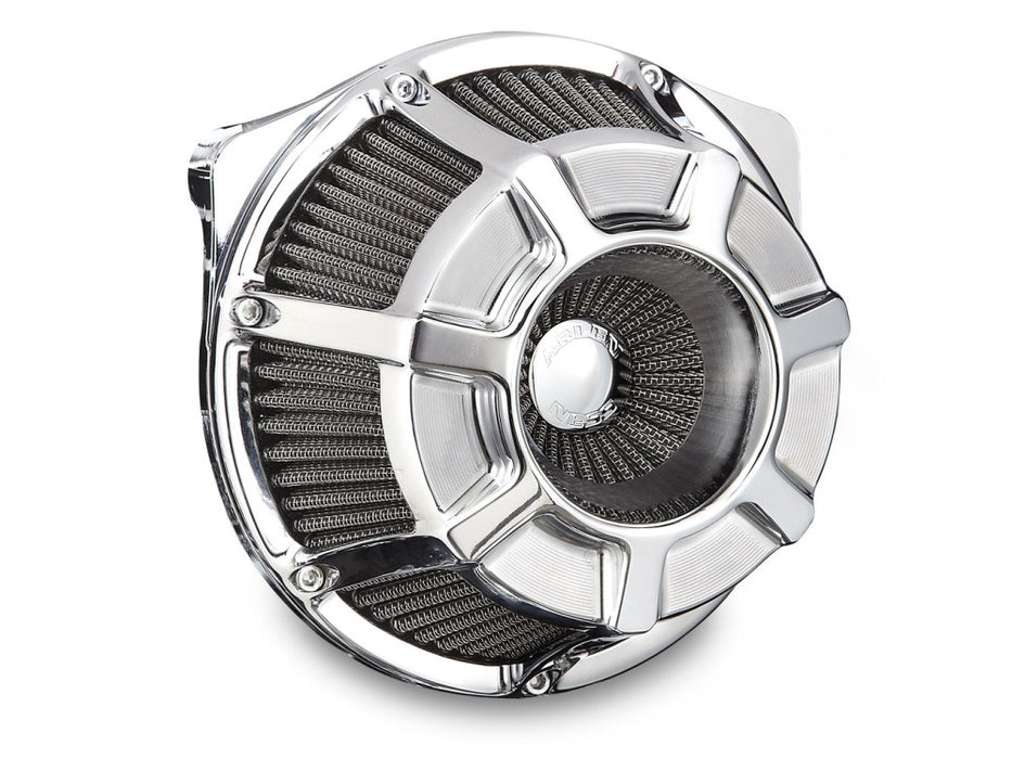 Beveled Air Cleaner Kit - Chrome. Fits Touring 2017-2024 & Softail 2018-2024
