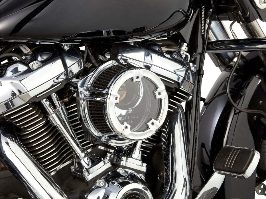 Method Clear Air Cleaner Kit - Chrome. Fits Touring 2017-2024 & Softail 2018-2024