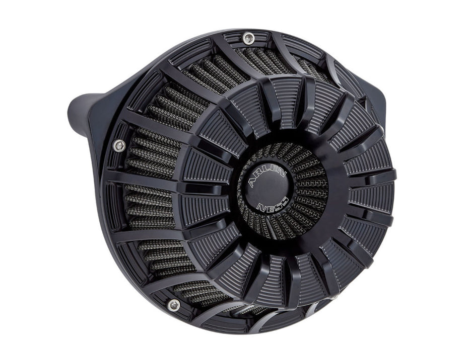 15-Spoke Air Cleaner Kit - Black. Fits Touring 2017-2024 & Softail 2018-2024