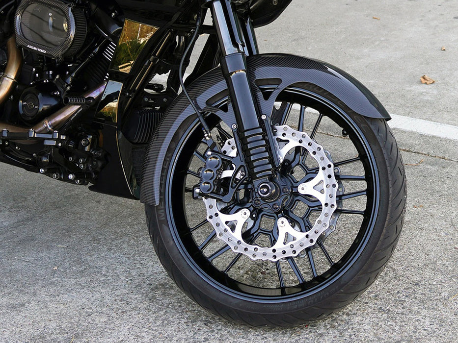 Carbon Wrapper Front Fender. Fits Most Touring 2014-2023 with 21in. Front Wheel
