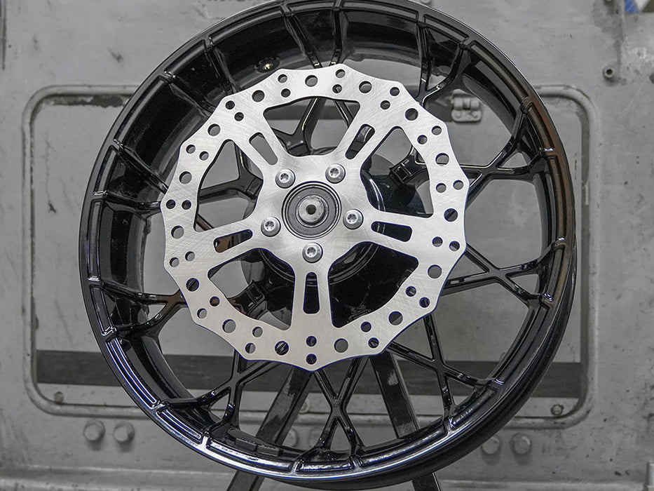 11.8in. Rear Jagged Stainless Steel Disc Rotor. Fits Touring 2008up