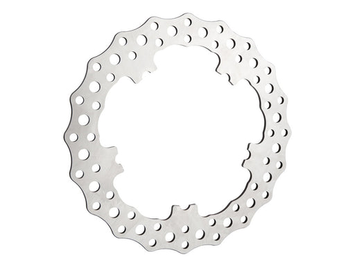 11.8in. Front Jagged Disc Rotor - Stainless Steel. Fits V-Rod & Dyna 2006-2017 Models with OEM Cast Wheel.