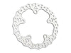 12.6in. Front Jagged Disc Rotor - Stainless Steel. Fits Touring 2024up with OEM Wheel and Spoke Mounted 320mm Rotors.