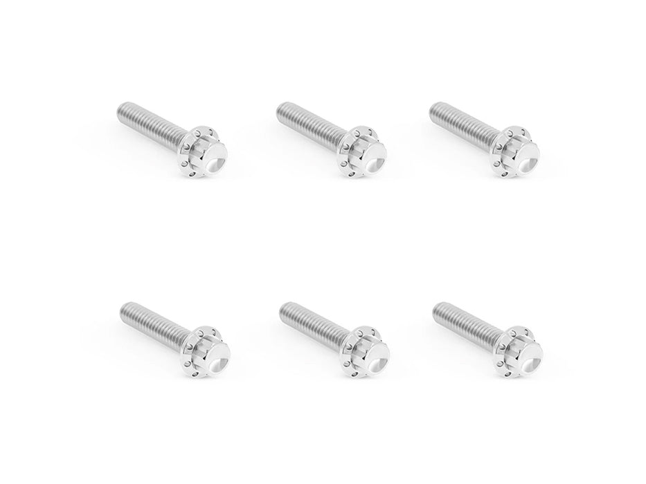 Titanium 12-Point Transmission Side Cover Bolt Kit - Polished. Fits Touring 2024up & Softail 2025up