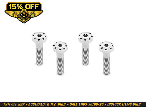 Titanium Holeshot Shock Absorber Bolt Kit - Polished. Fits Touring 1999up