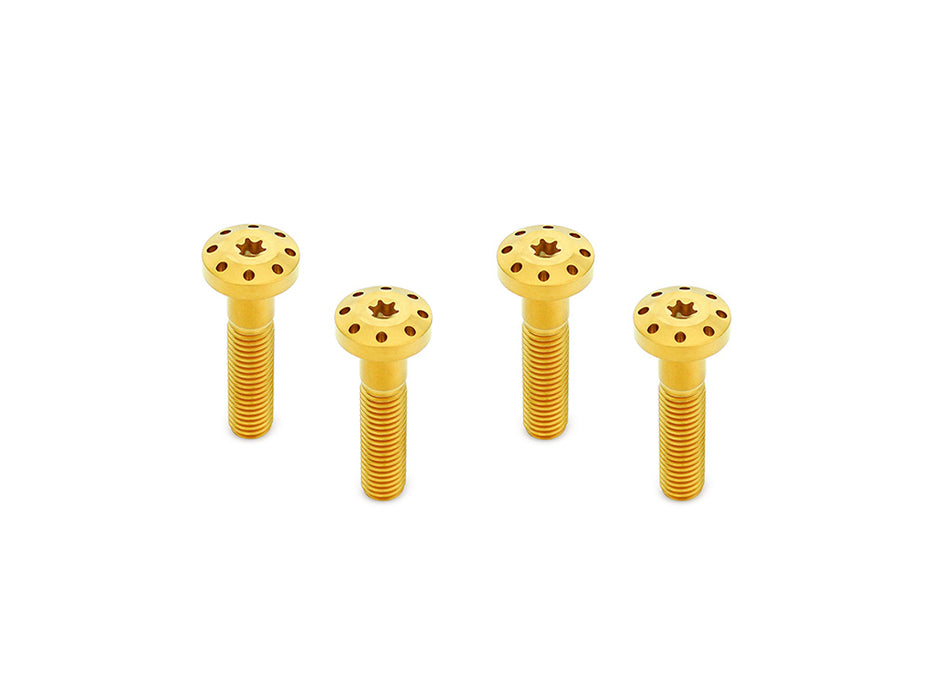 Titanium Holeshot Shock Absorber Bolt Kit - Gold. Fits Touring 1999up