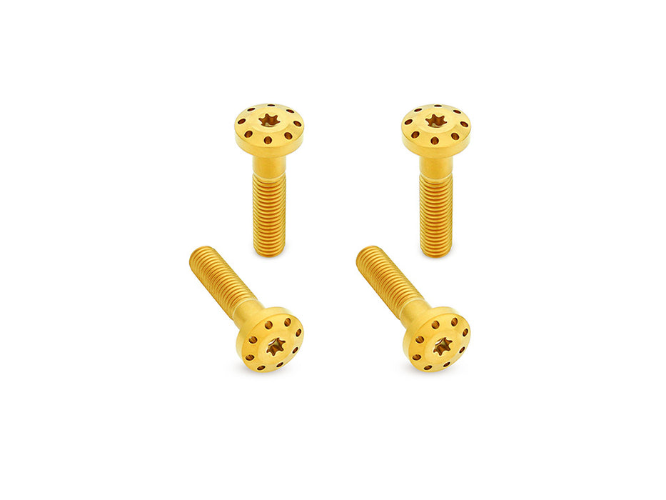 Titanium Holeshot Shock Absorber Bolt Kit - Gold. Fits Touring 1999up