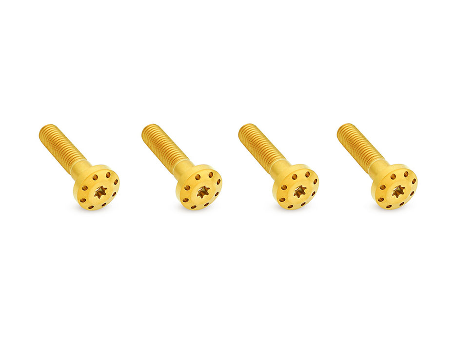 Titanium Holeshot Shock Absorber Bolt Kit - Gold. Fits Touring 1999up