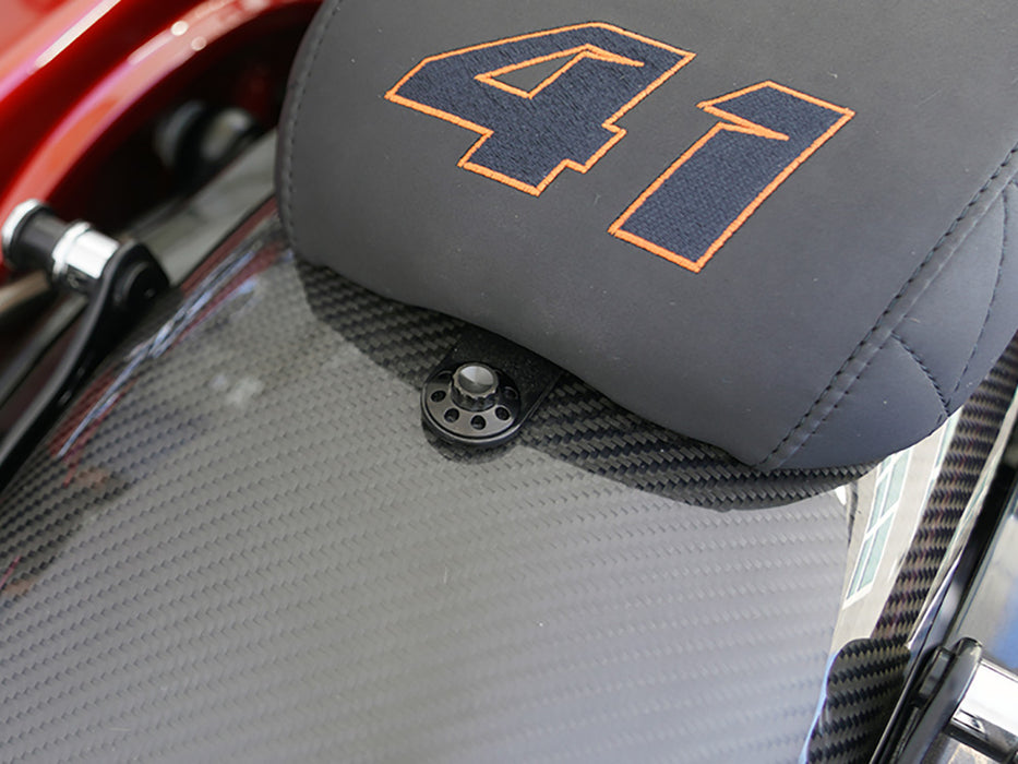 Titanium 12-Point 1/4in.-20 Seat Mount Screw - Black. Fits H-D 1996up