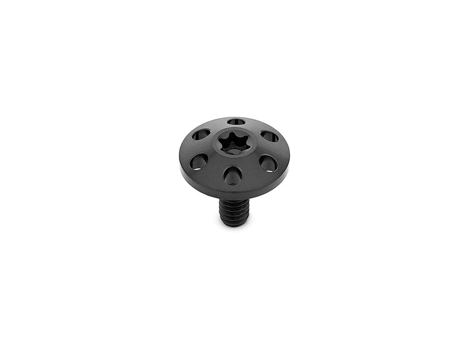 Titanium Holeshot 1/4in.-20 Seat Mount Screw - Black. Fits H-D 1996up