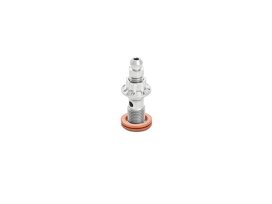 Titanium 12-Point 10mm M10 x 1.00 Banjo Bolt with Bleeder - Polished