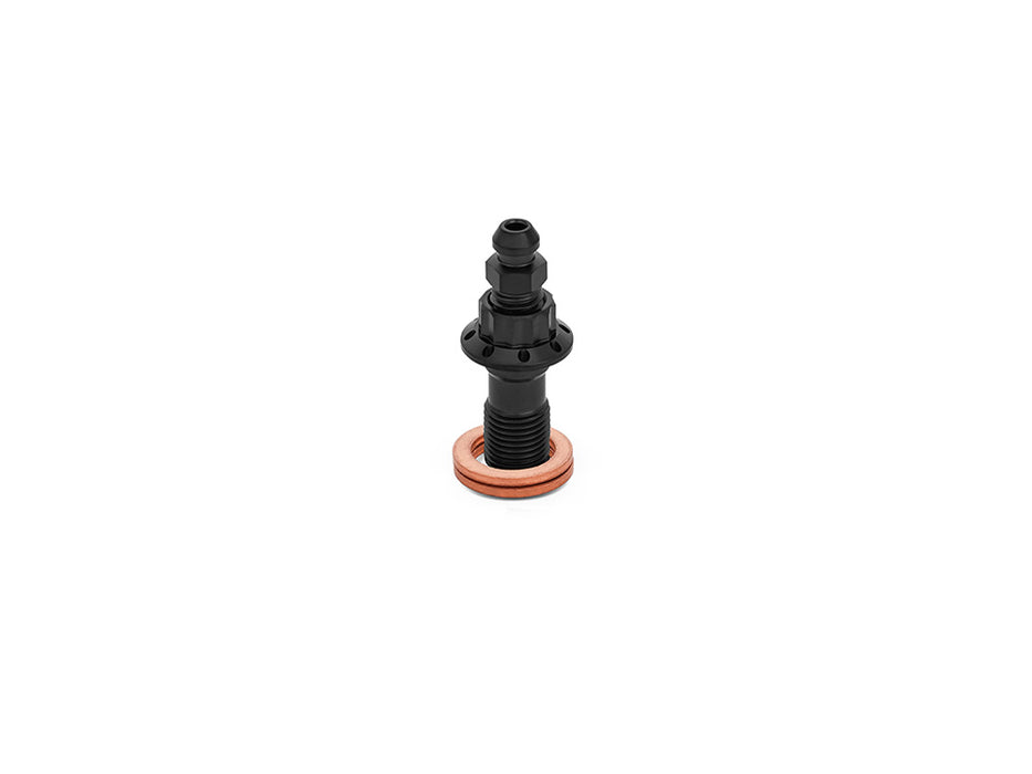 Titanium 12-Point 10mm M10 x 1.00 Banjo Bolt with Bleeder - Black