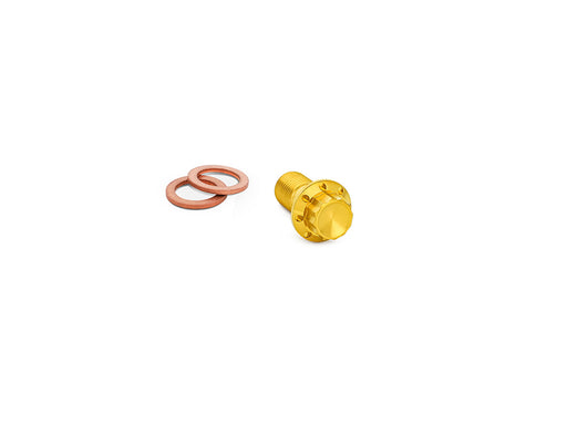 Titanium 12-Point 10mm M10 x 1.00 Banjo Bolt - Gold