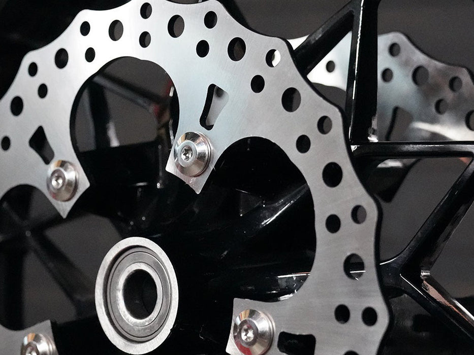 Forged Front Brake Rotor Bolts - Stainless. Fits Most Touring 2014-2024 with Spoke Mounted Disc